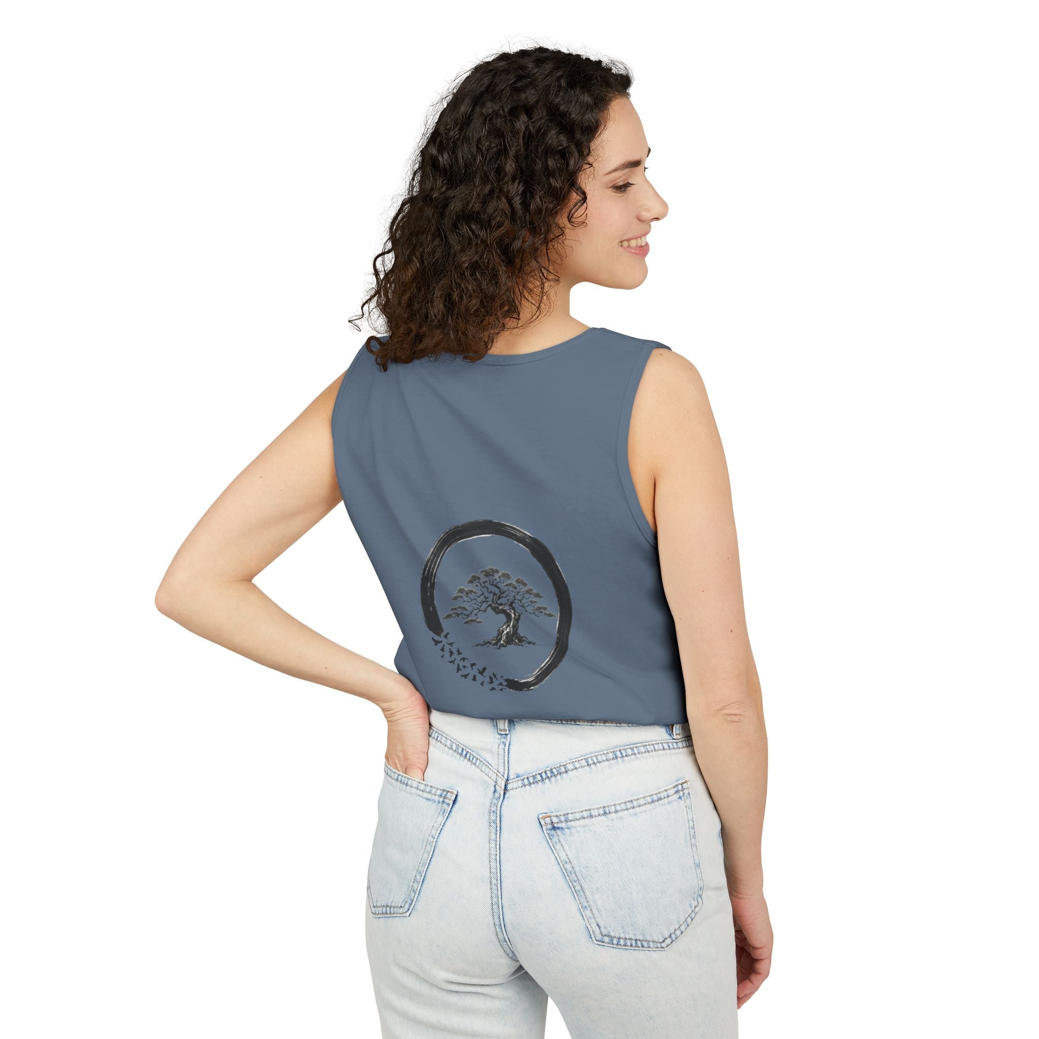 The Pale Horse Enso Circle v2 Tank Top — Bonsai Tree Enso Graphic On The Back