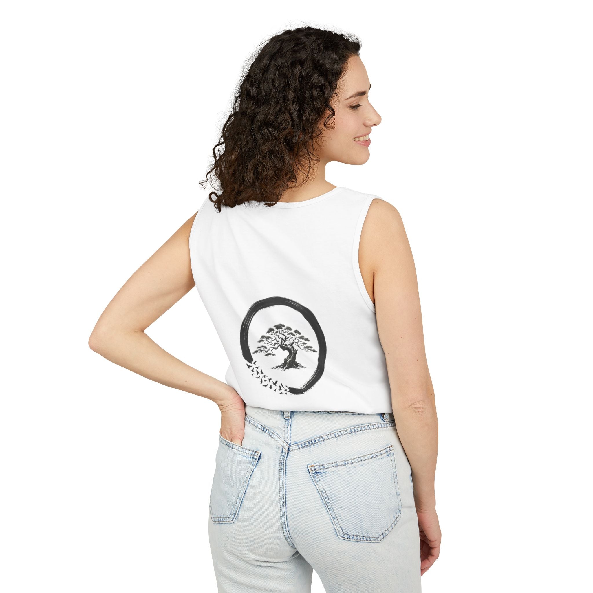 The Pale Horse Enso Circle v2 Tank Top — Bonsai Tree Enso Graphic On The Back