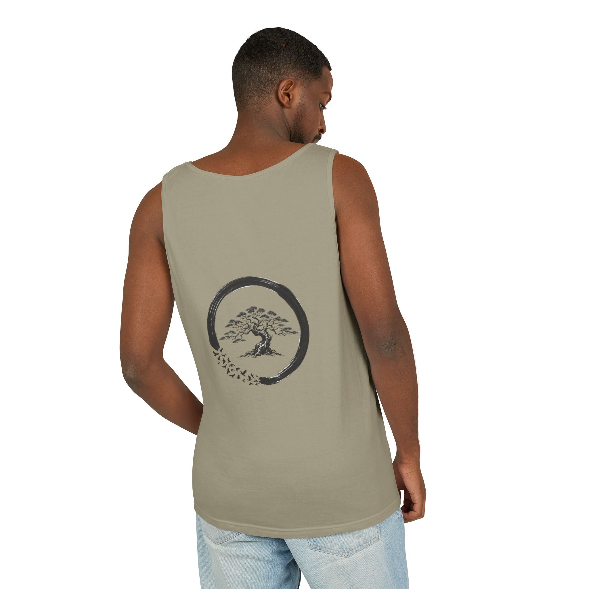 The Pale Horse Enso Circle v2 Tank Top — Bonsai Tree Enso Graphic On The Back