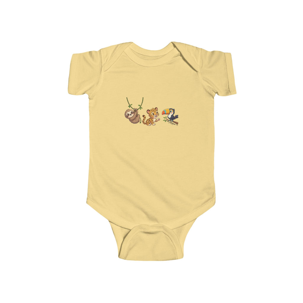 Cute Front and Back Jungle Friends Infant Onesie
