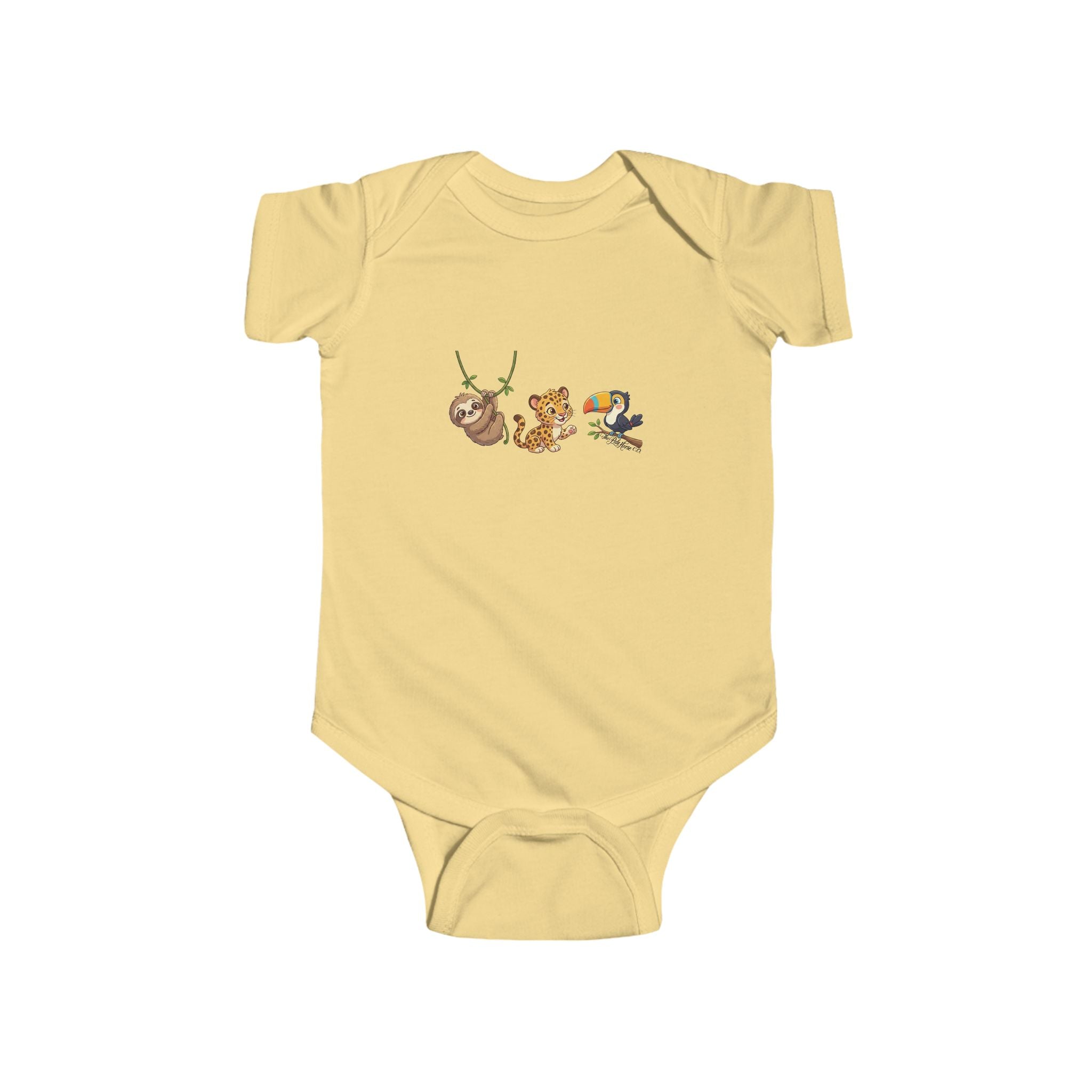 Cute Front and Back Jungle Friends Infant Onesie