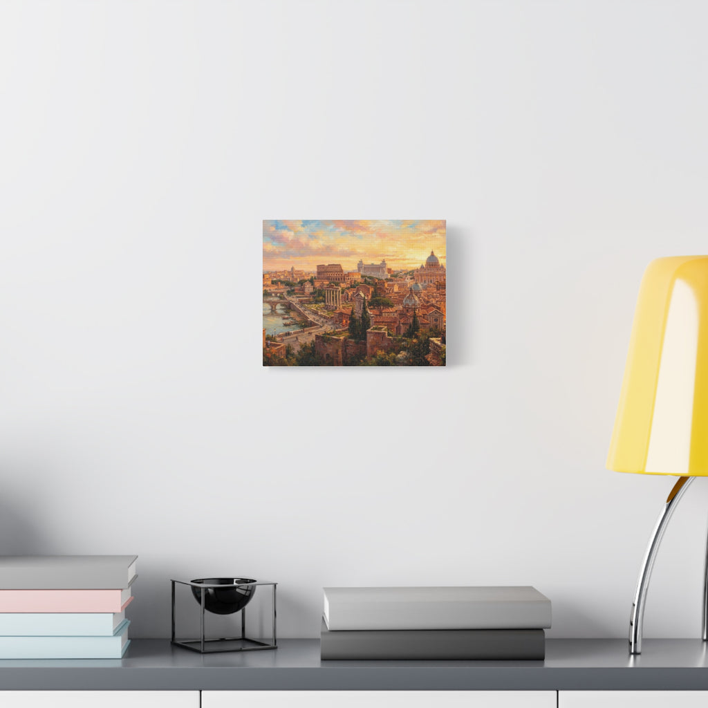 Rome Cityscape Matte Canvas Print - Wall Art