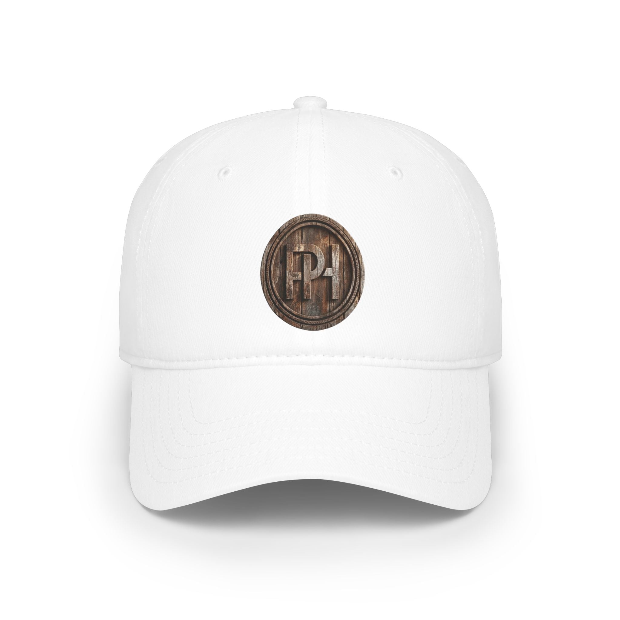 Vintage Wood Design Pale Horse Medallion Logo Hat