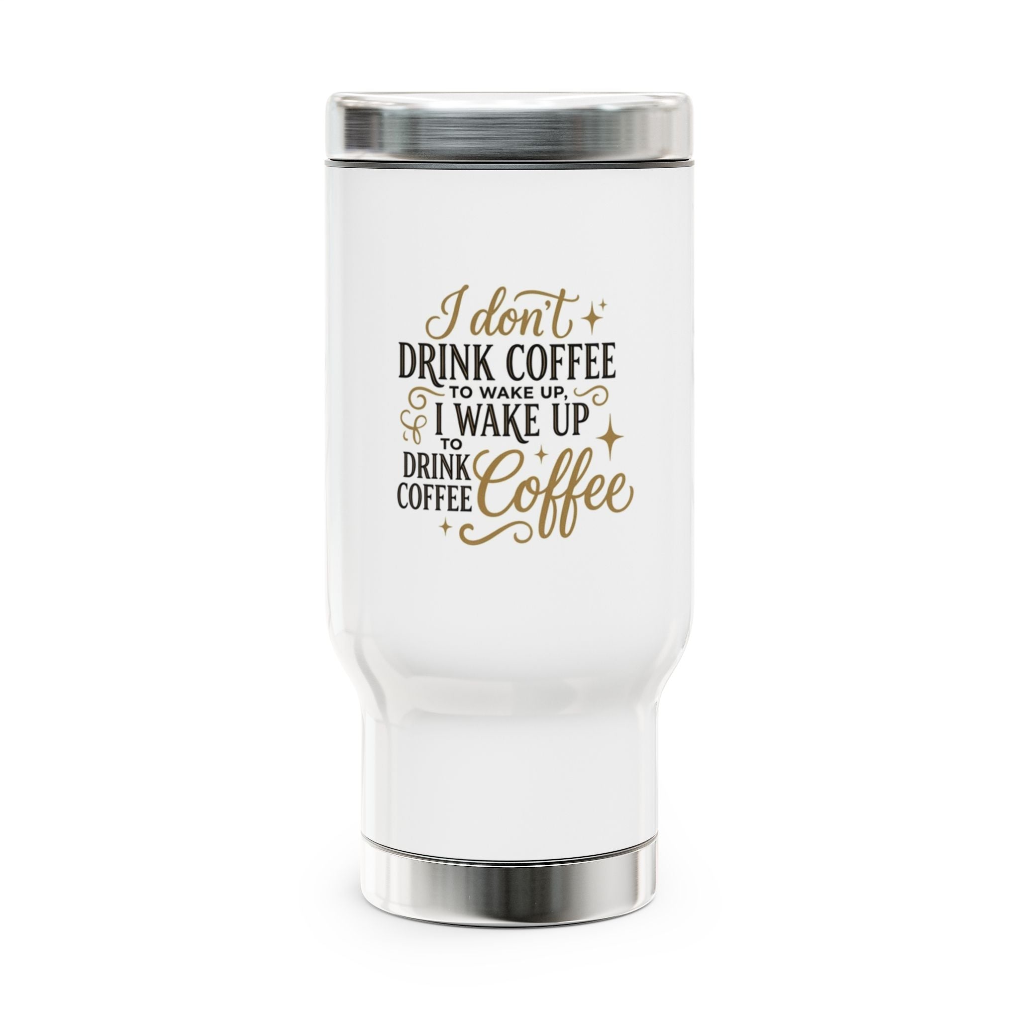 Stainless Steel Travel Mug with Handle, 14oz