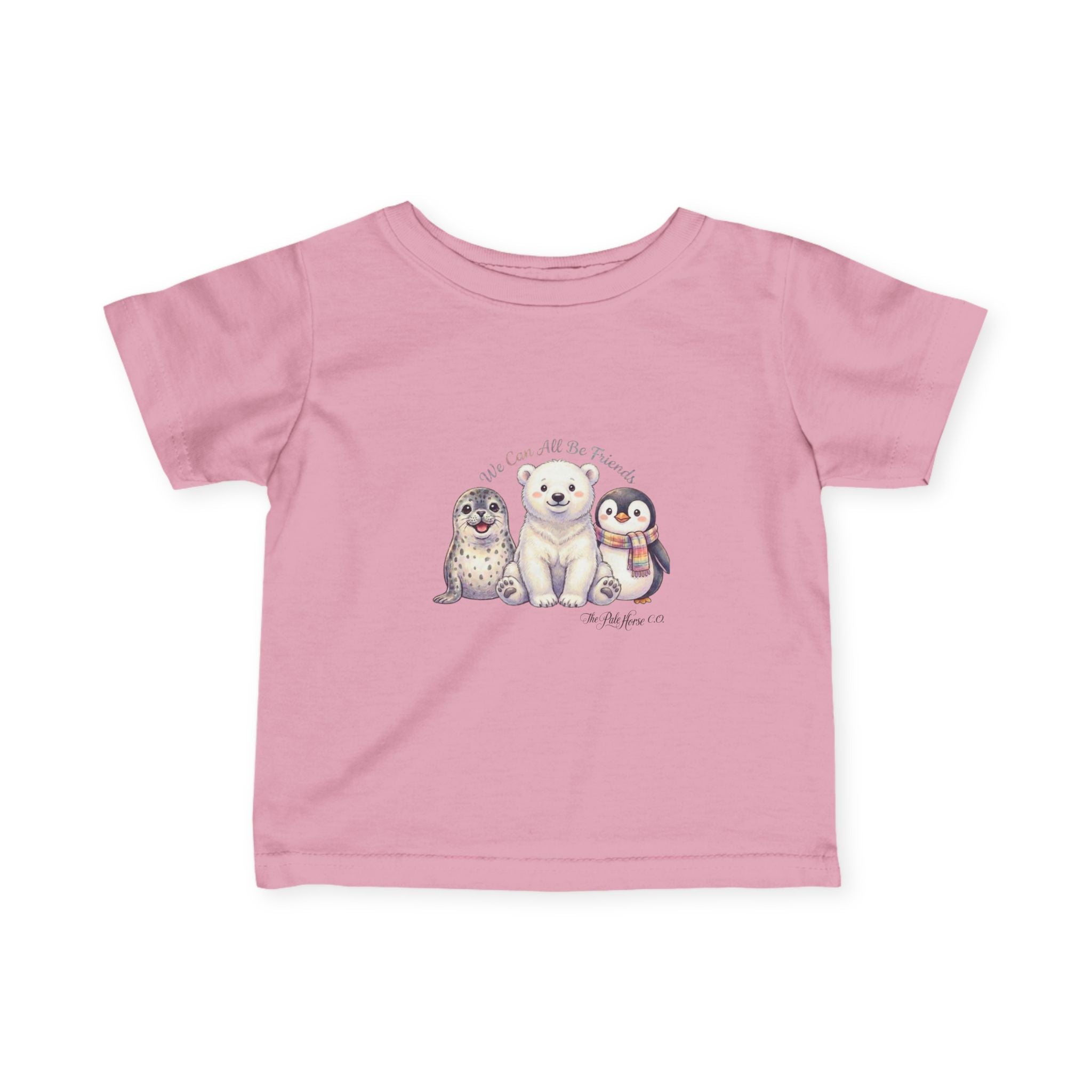Cute Front and Back Arctic Friends T-Shirt
