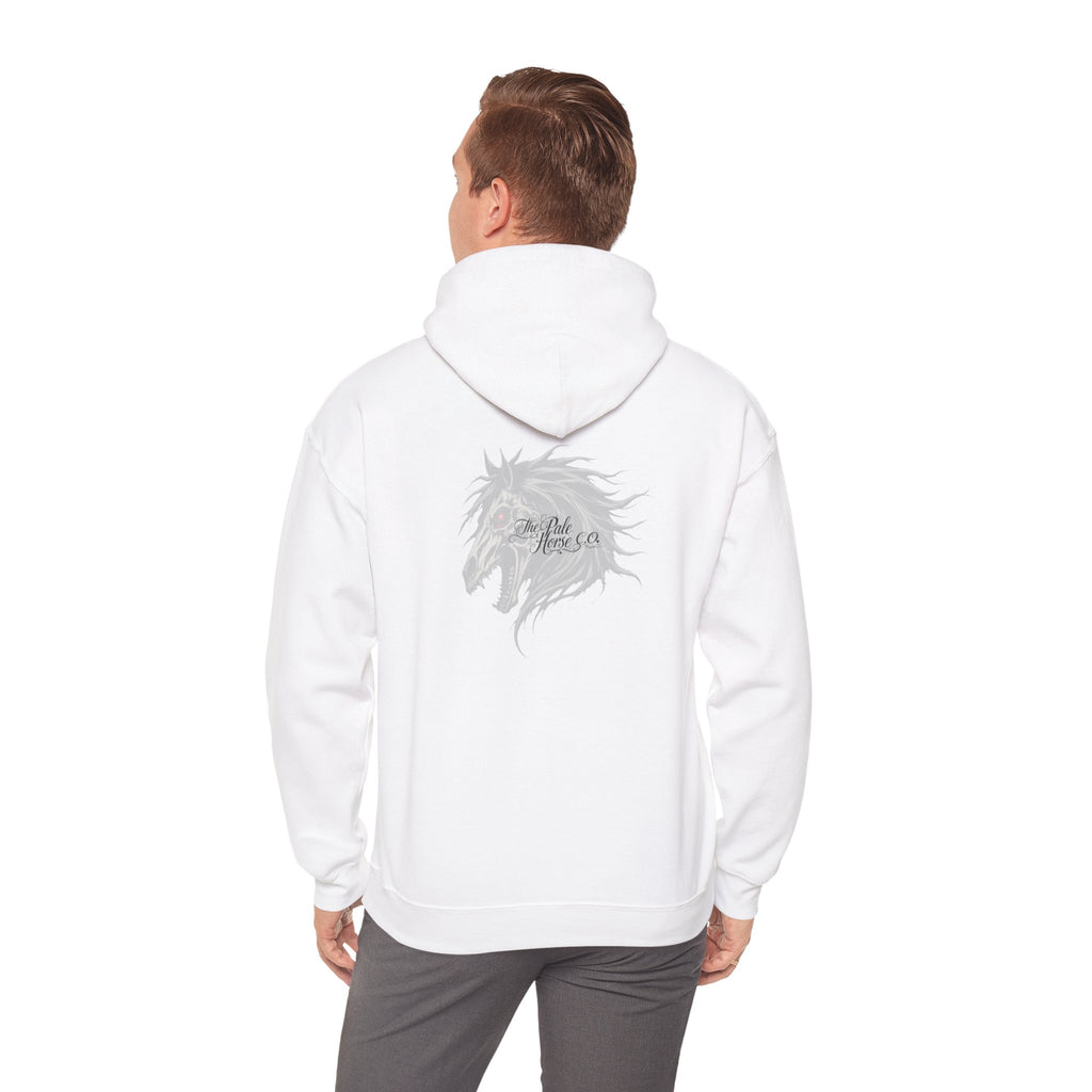 Hoodie - Transformation Series #1 Pullover with faded Pale Horse logo Back Emblem - Dark Anime faces