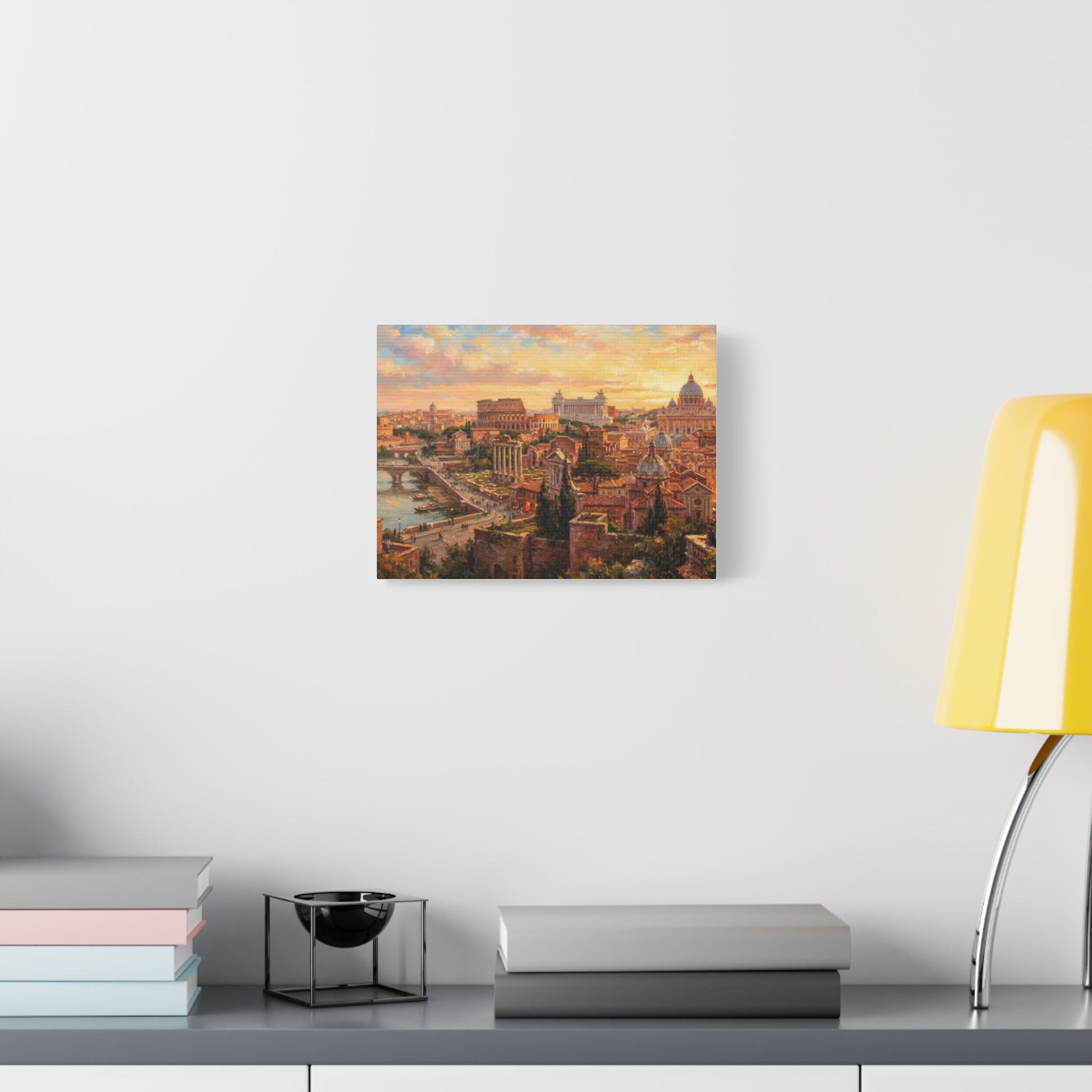 Rome Cityscape Matte Canvas Print - Wall Art