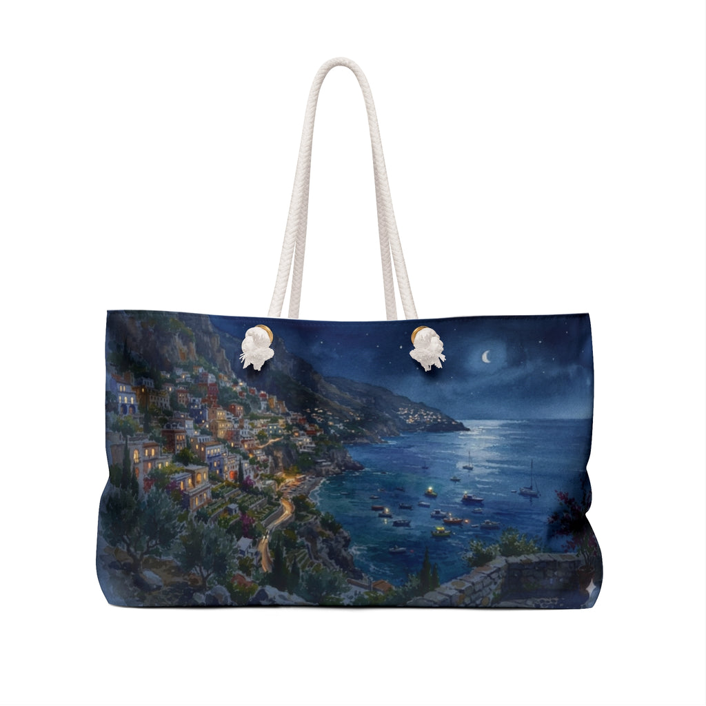 Coastal Amalfi Weekender Bag — Day & Night Seaside Travel Tote